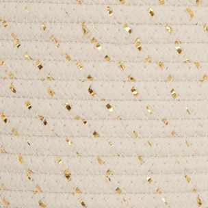 Set de 3 paniers "Lurex" beige D19,5/22/24cm