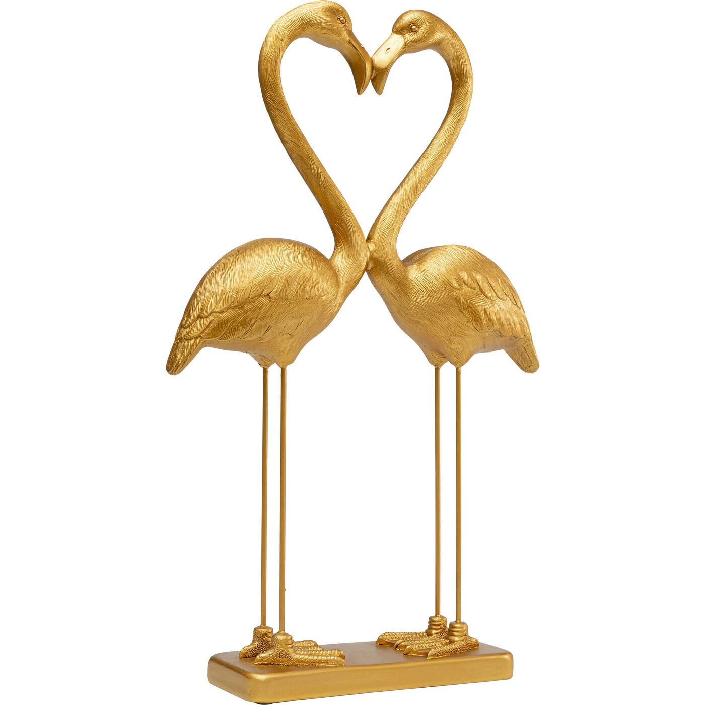 Déco couple cœur flamants dorés Kare Design