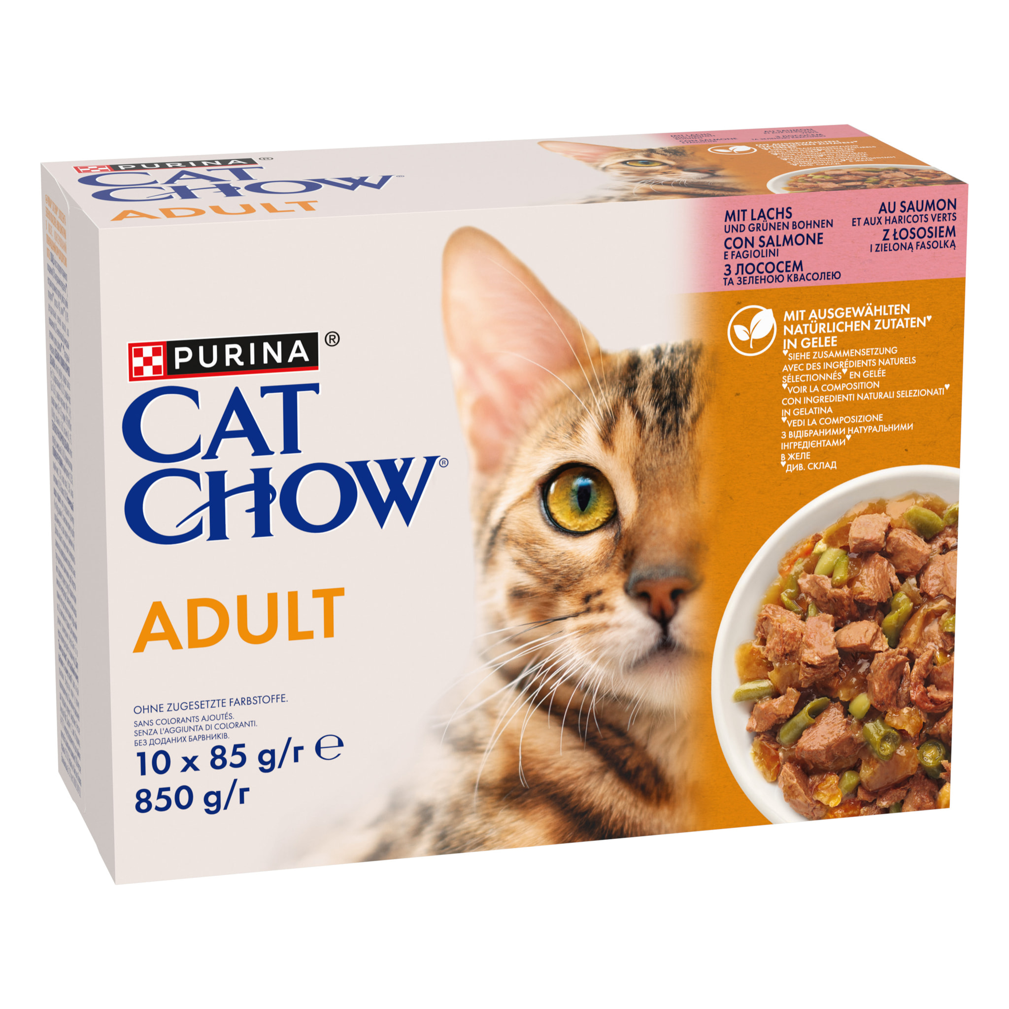 CAT CHOW Adult Saumon 10x85g - Lot de 4