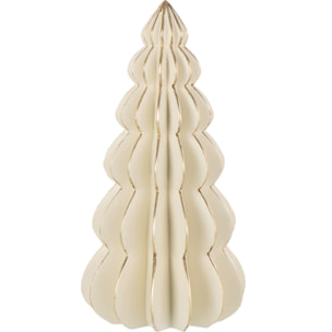 J-Line décoration Arbre Origami - polyrésine - blanc/or - large