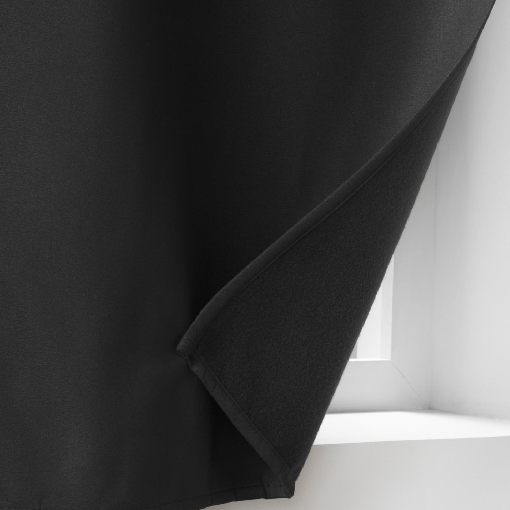Rideau court isolant thermique - Noir