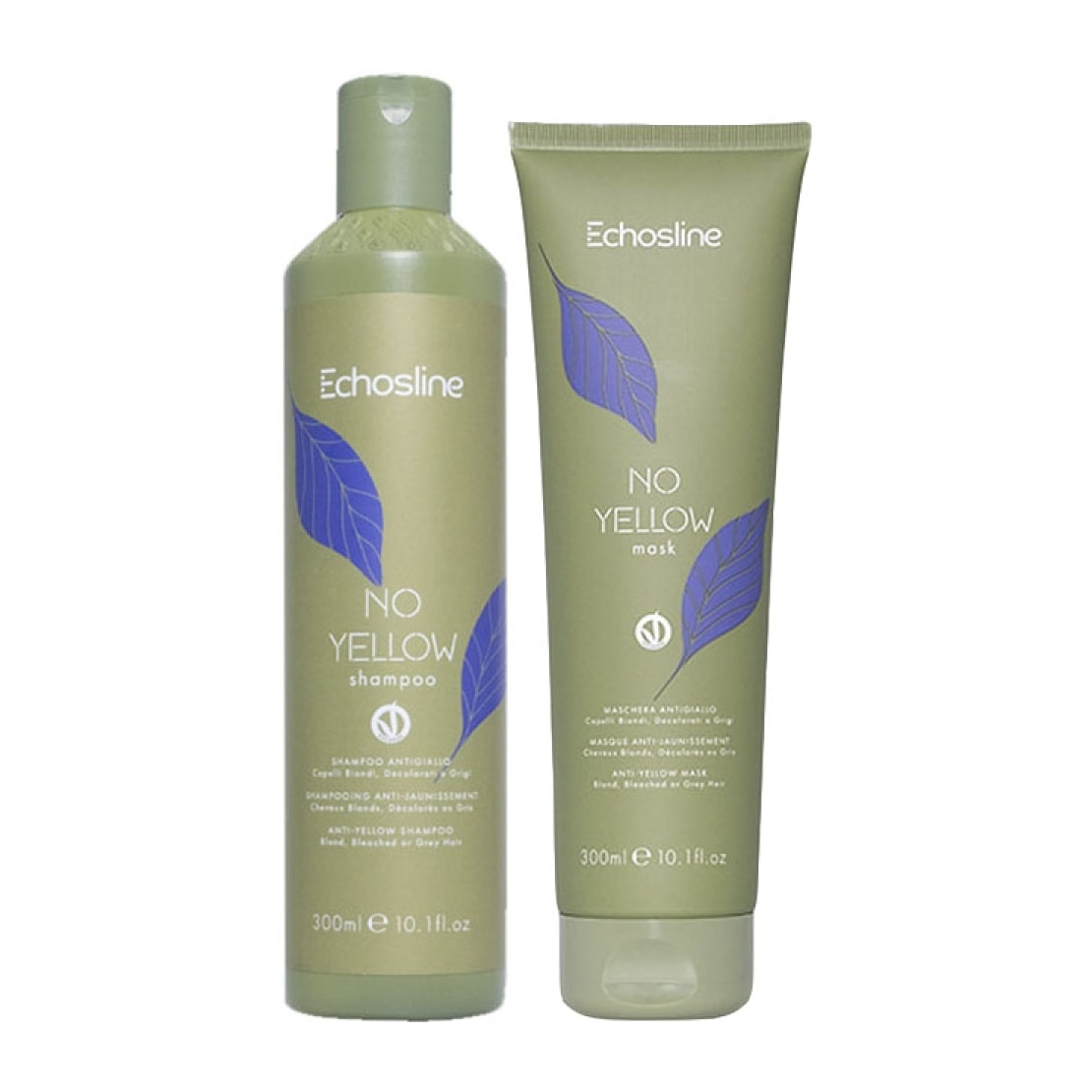 ECHOSLINE Kit No Yellow Shampoo 300ml + Mask 300ml