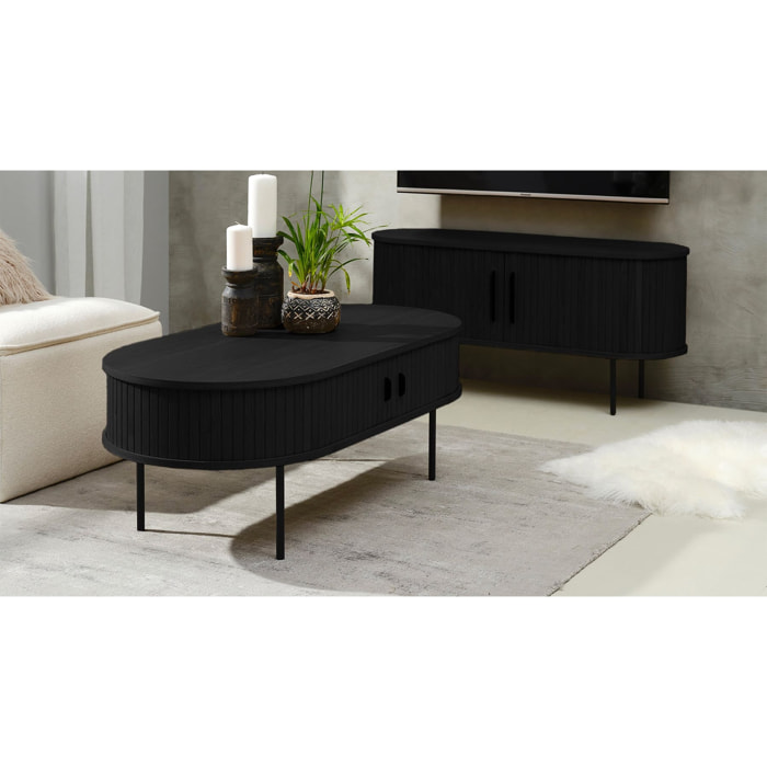Table basse bois nois alba 120x60cm