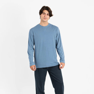 Pijama hombre franela Diamante Indigo
