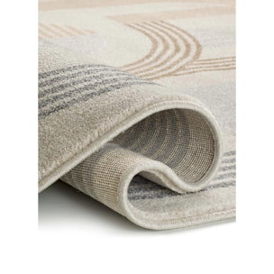 ASTRA Alfombra geométrica de pelo corto beige, varias medidas disponibles.