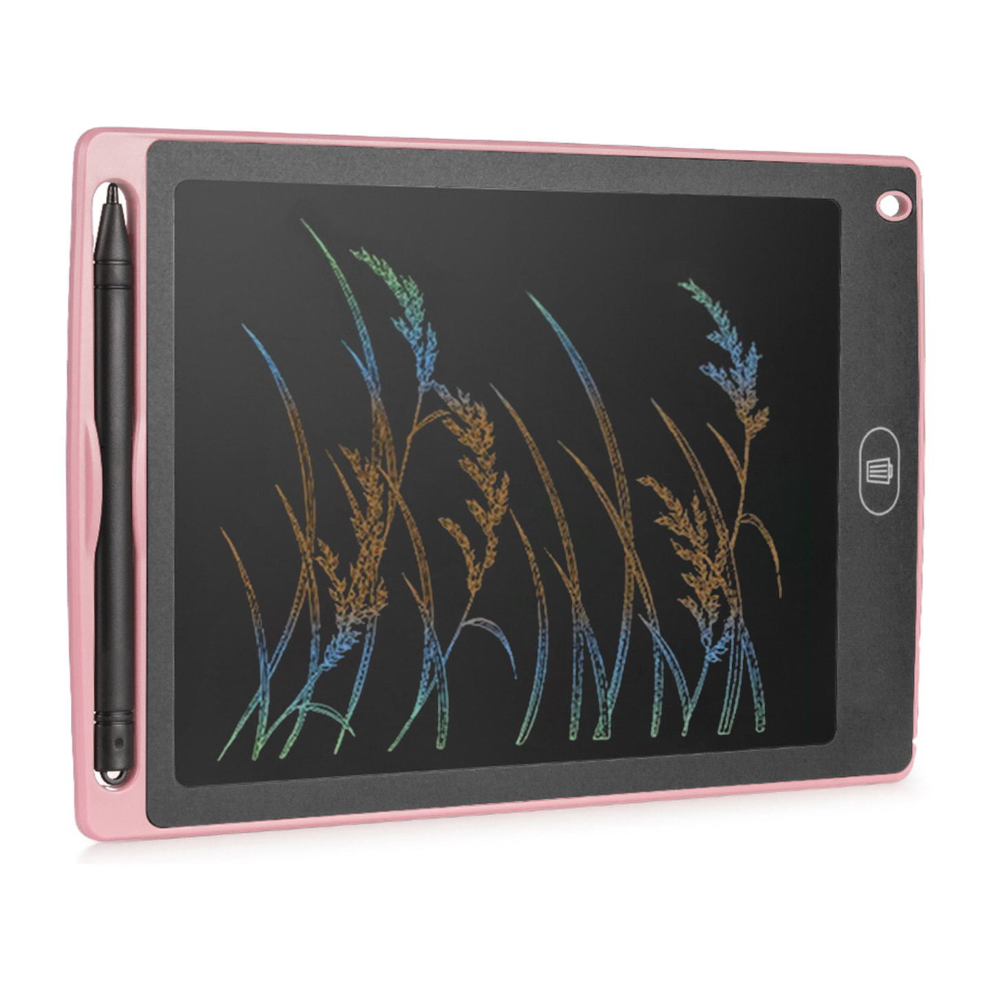 DAM Tavoletta LCD portatile per disegno e scrittura da 8,5 pollici con sfondo multicolore 14x0,6x22 cm. Colore: rosa chiaro