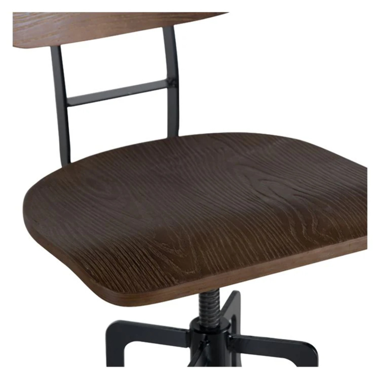 Chaise de bar vintage réglable en hauteur 66/85 cm en bois - Retro