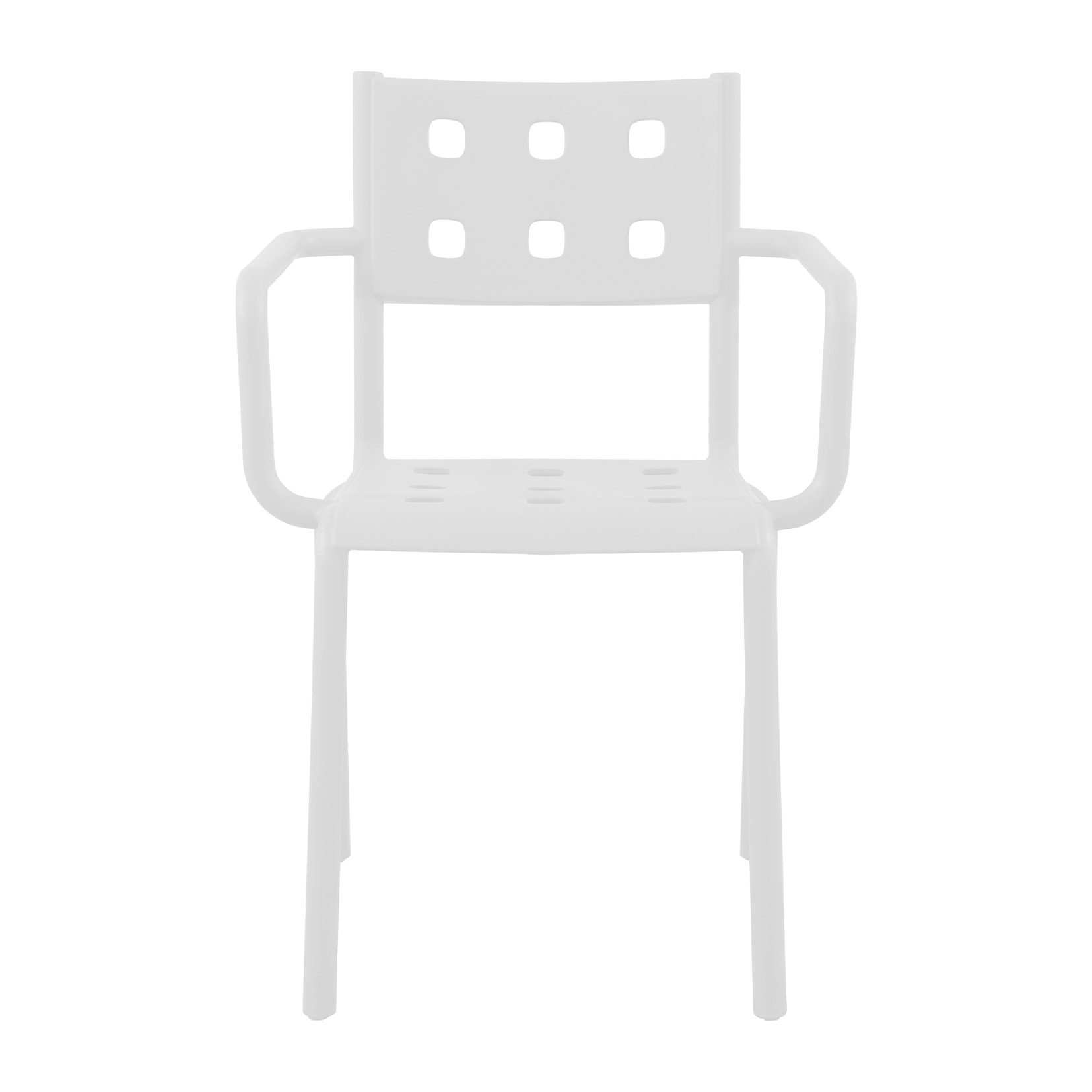 Set Da 4, Poltrona Sibari In Polipropilene Bianca