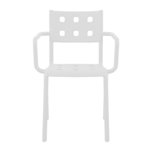 Set Da 4, Poltrona Sibari In Polipropilene Bianca