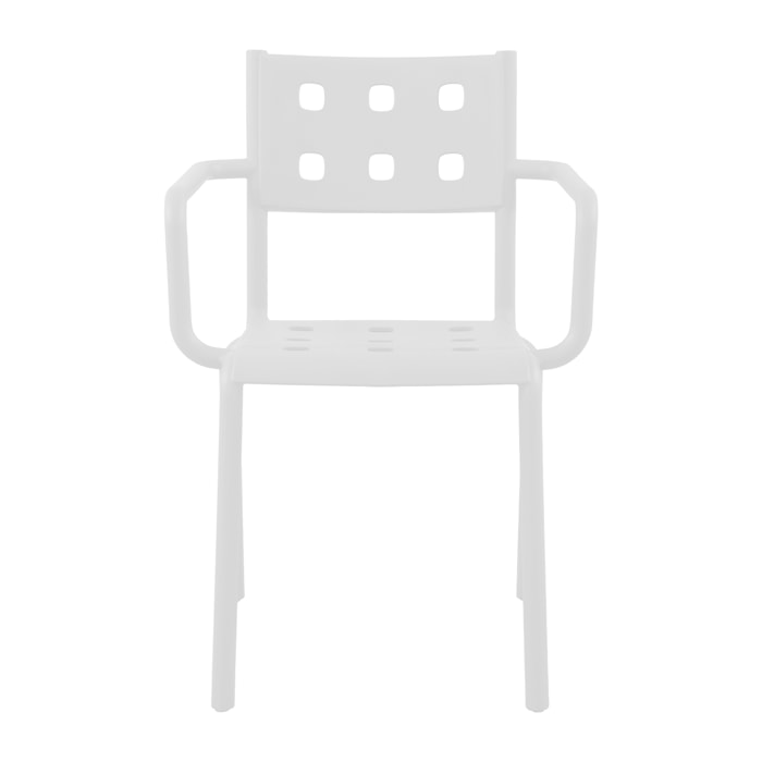 Set Da 4, Poltrona Sibari In Polipropilene Bianca