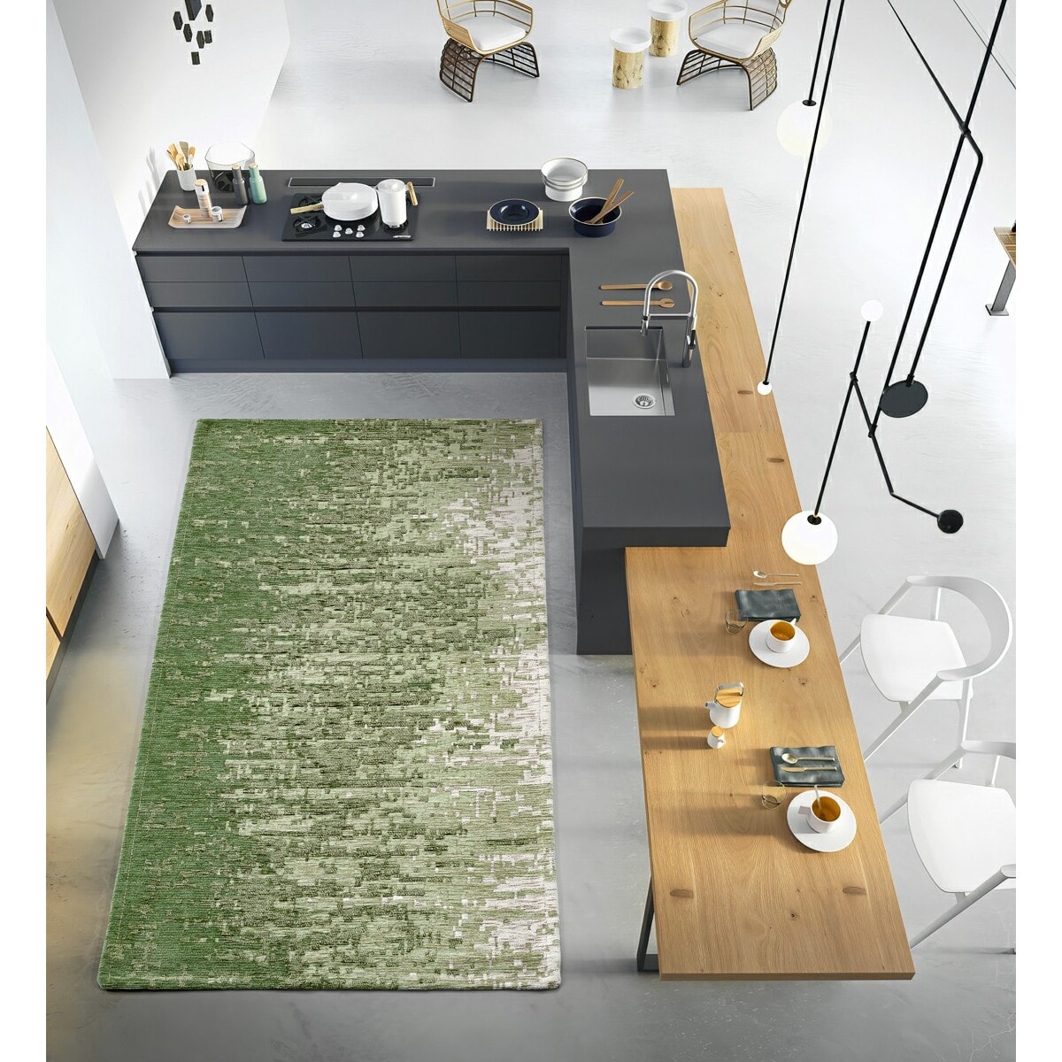 Passatoia Guida Tappeto Bagno Pistacchio