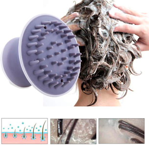 Pettine elettrico vibrante massaggiatore con 3 intensità, speciale per il cuoio capelluto.