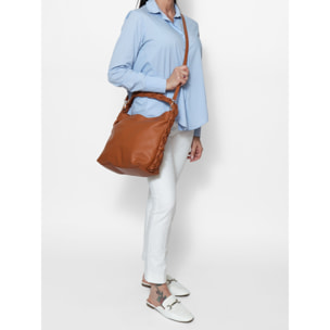 Borsa a spalla da donna - Modello Umbria - Vera pelle - 31.0 x 26.0 x 12.0 cm