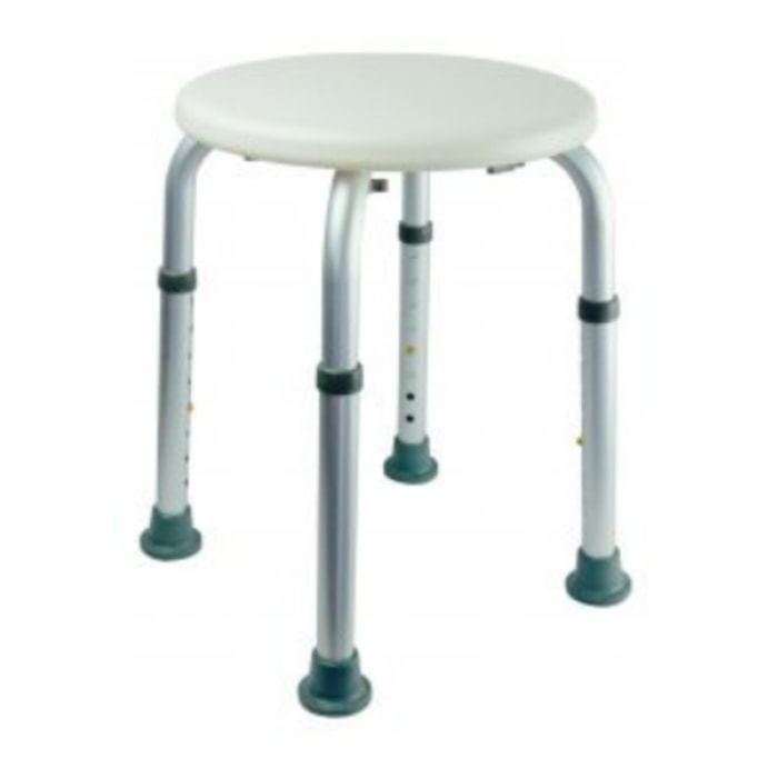 Tabouret de douche PMR PELLET Essentiel rond hauteur réglable + Barre à ventouse de maintien PMR PELLET 30 cm