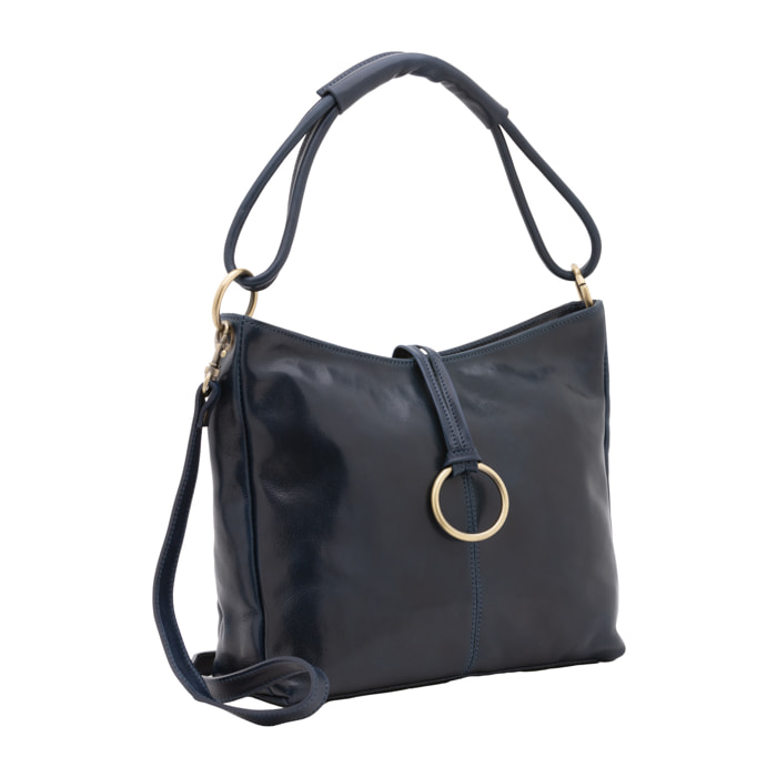 Borsa a spalla  da donna In Vera pelle Made in Italy 29x32x11 cm