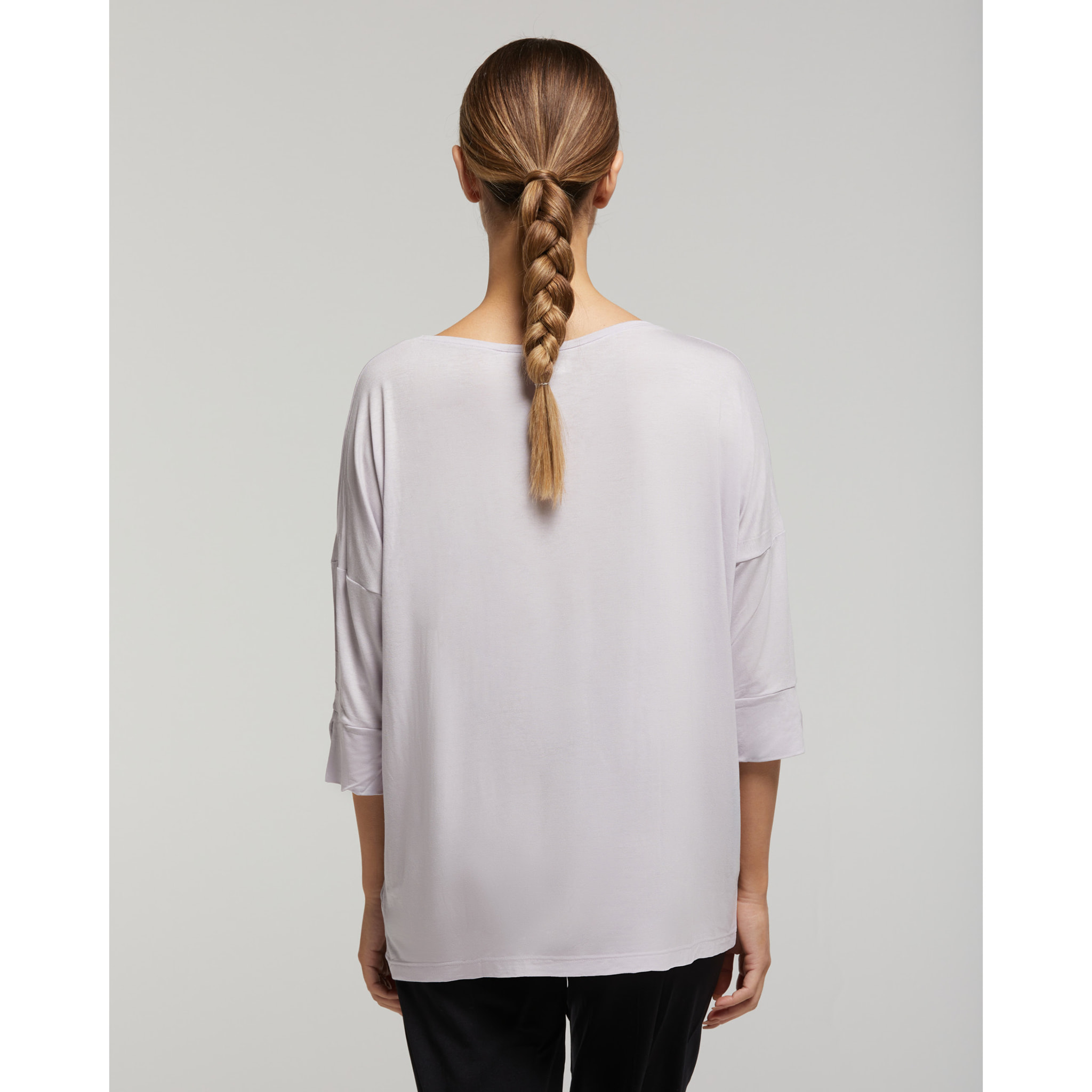 Maglia scollo barchetta in viscosa sostenibile vestibilità over