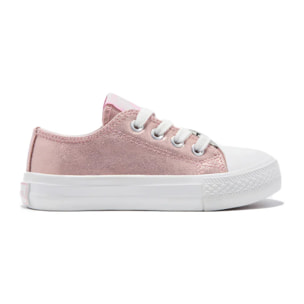 Zapatillas Lona Corazón Rosa