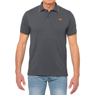 Polo con righine MAREEBA cotone piquet Grigio