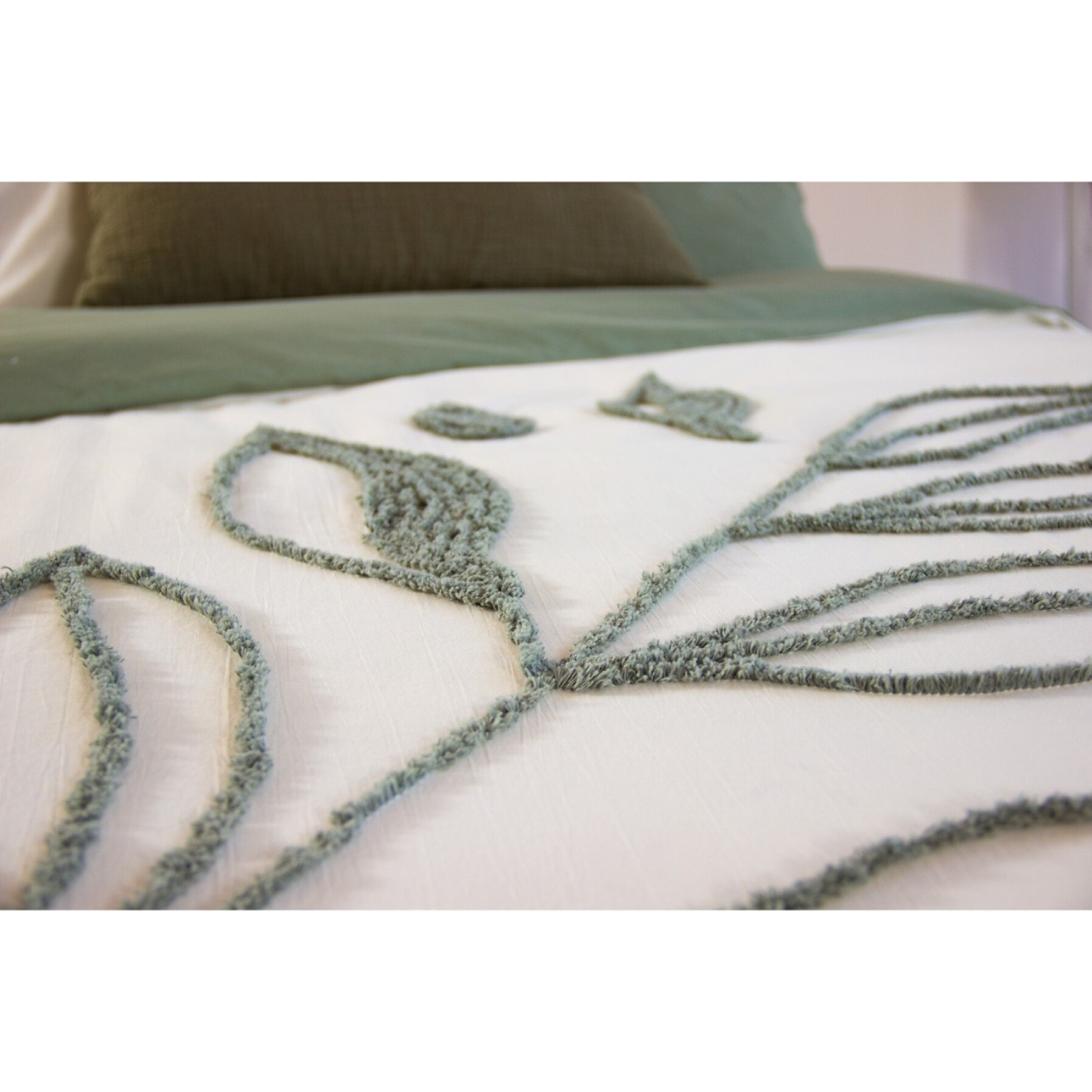 Parure De Couette 3pcs Better Coton Lave Bci Herbier