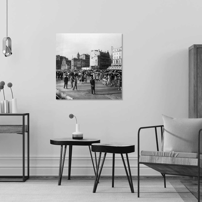 Photo vintage de Marseille - Quai des Belges Tableau alu Dibond