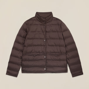 Oltre - Piumino in nylon con collo alto - Marrone
