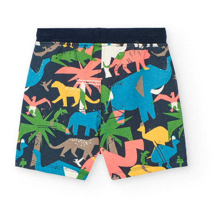 Bermuda en molleton imprimée  -BCI