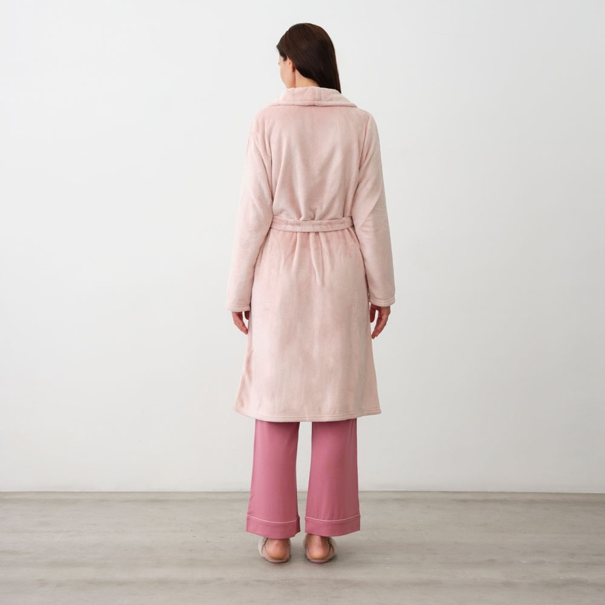 Bata tejido polar Cosal color rosa Poliéster