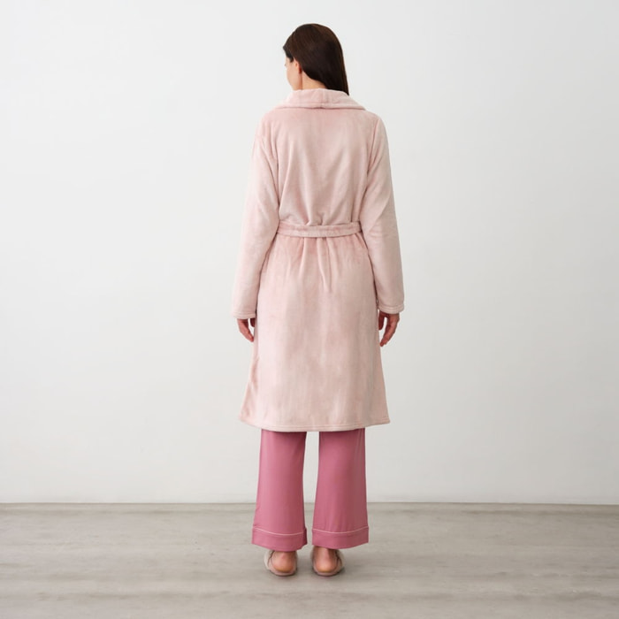 Bata tejido polar Cosal color rosa Poliéster
