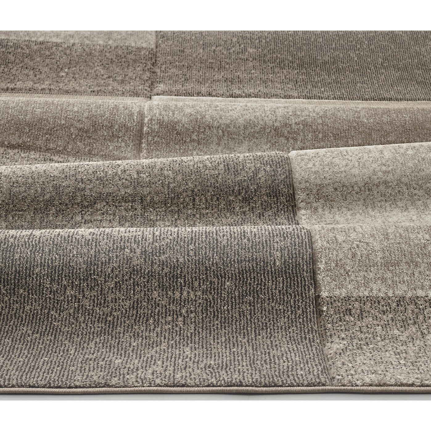 Tappeto Stile Moderno Quadri Beige