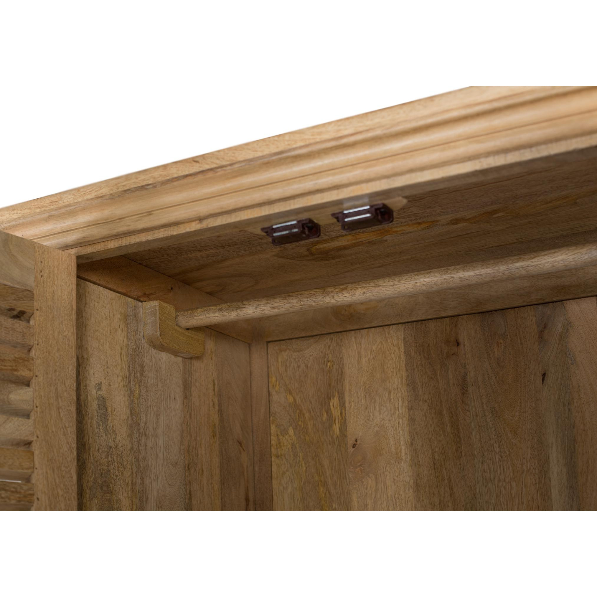 Armario de Madera de Mango 150 Cm Estilo Rústico Contemporáneo
