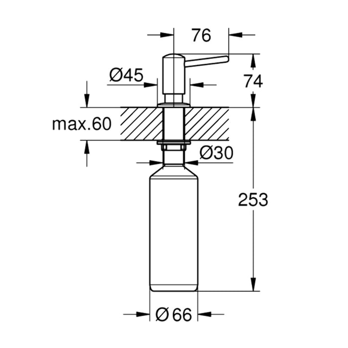 Distributeur de savon liquide, réservoir 500ml