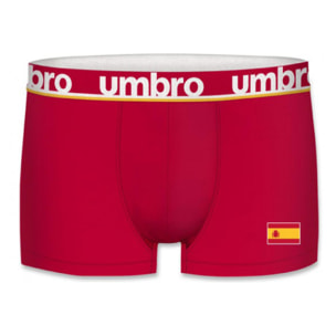 Calzoncillo boxer UMBRO Eurocopa Fútbol 2021 España para hombre 100% algodon color rojo