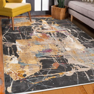 Tapis salon et chambre tissé motif abstrait LAGU