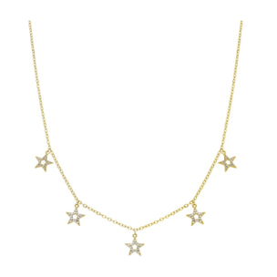 Collar con Circonita Brillante acabado oro 18k