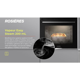 Four encastrable ROSIERES FC3O5871PN - Pyrolyse - Chaleur pulsée - Porte froide