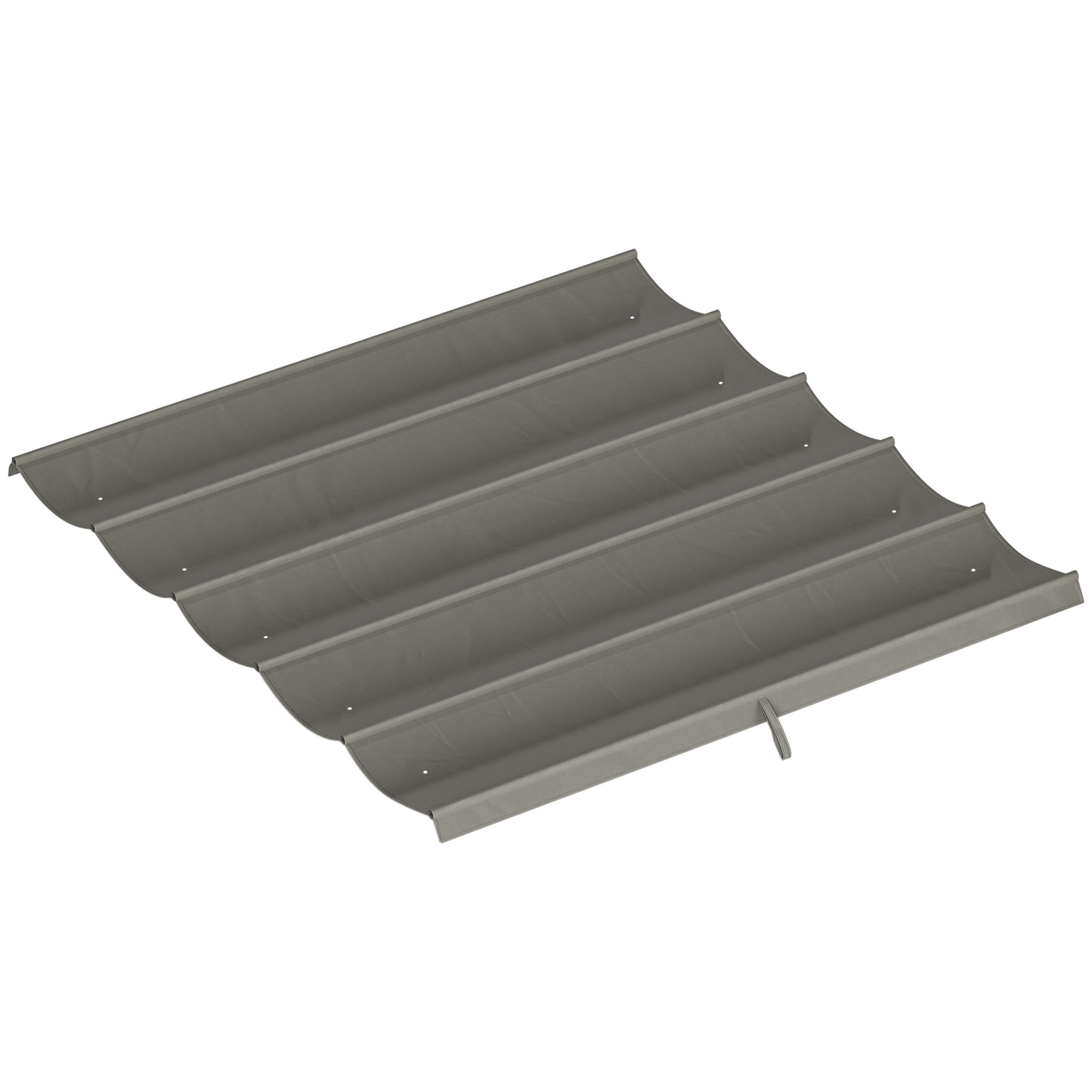 Toile de rechange pour pergola rétractable 3 x 3 m polyester haute densité 180 g/m² imperméabilisé gris