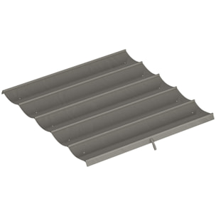 Toile de rechange pour pergola rétractable 3 x 3 m polyester haute densité 180 g/m² imperméabilisé gris