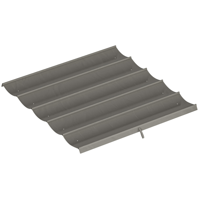 Toile de rechange pour pergola rétractable 3 x 3 m polyester haute densité 180 g/m² imperméabilisé gris