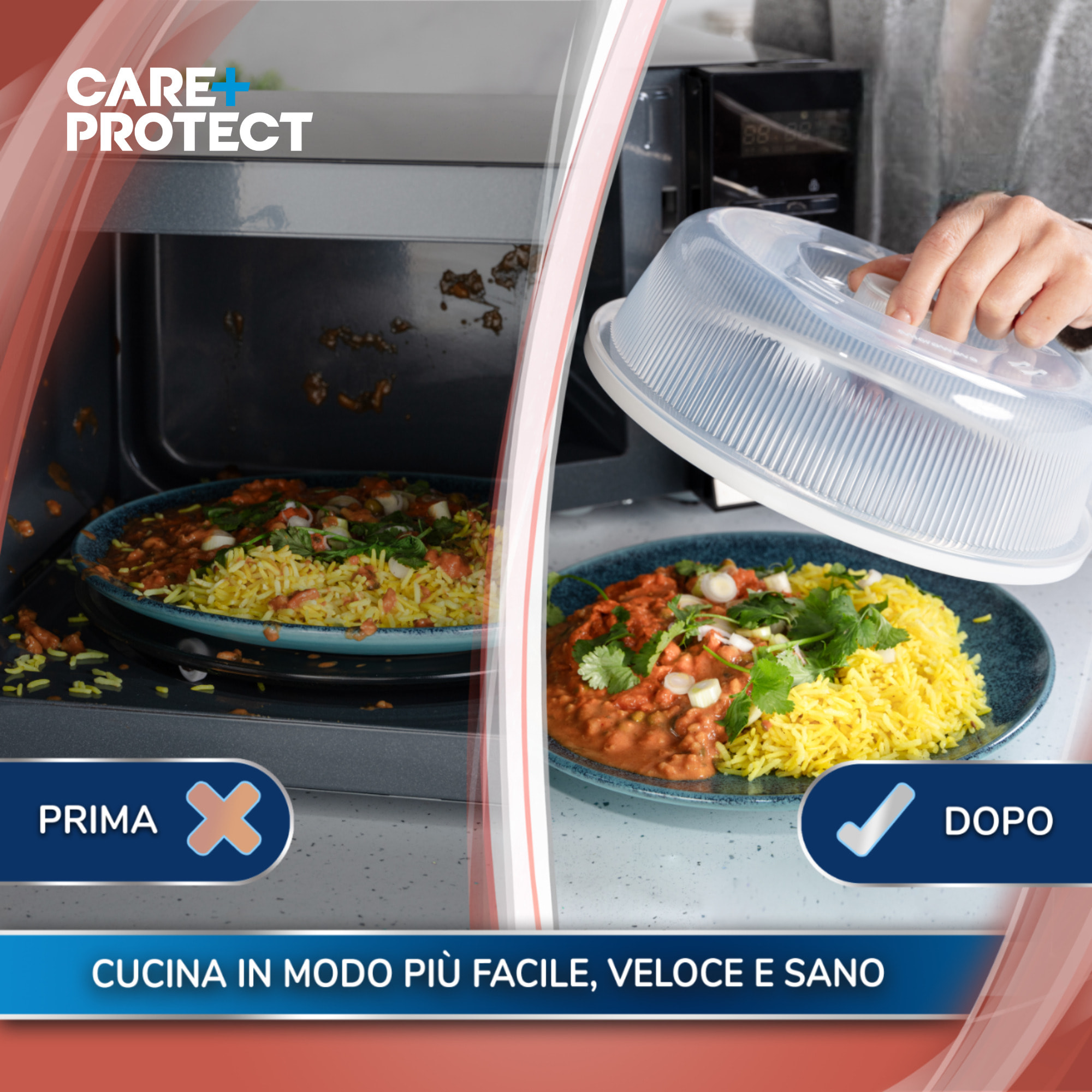 CARE + PROTECT Coperchio per microonde