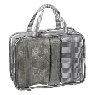 Set de 4 trousses toilettes décorées