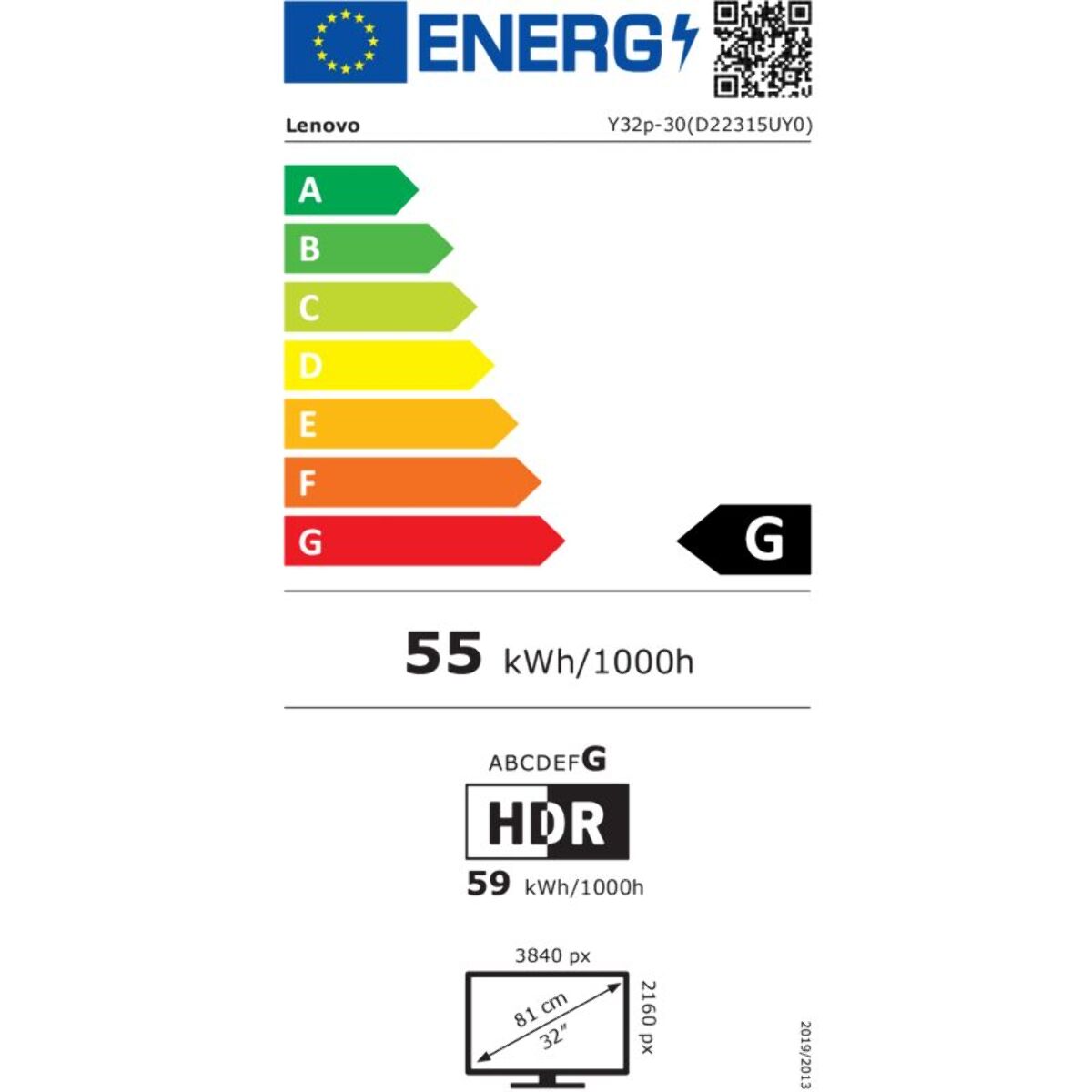 Ecran PC 4K LENOVO Y32p-30 CO2