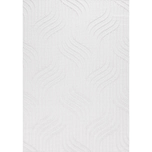 SANTORINI - Tapis d'intérieur/extérieur à motifs en relief abstrait - Blanc