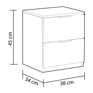 Mesita de noche Low Cost Roble