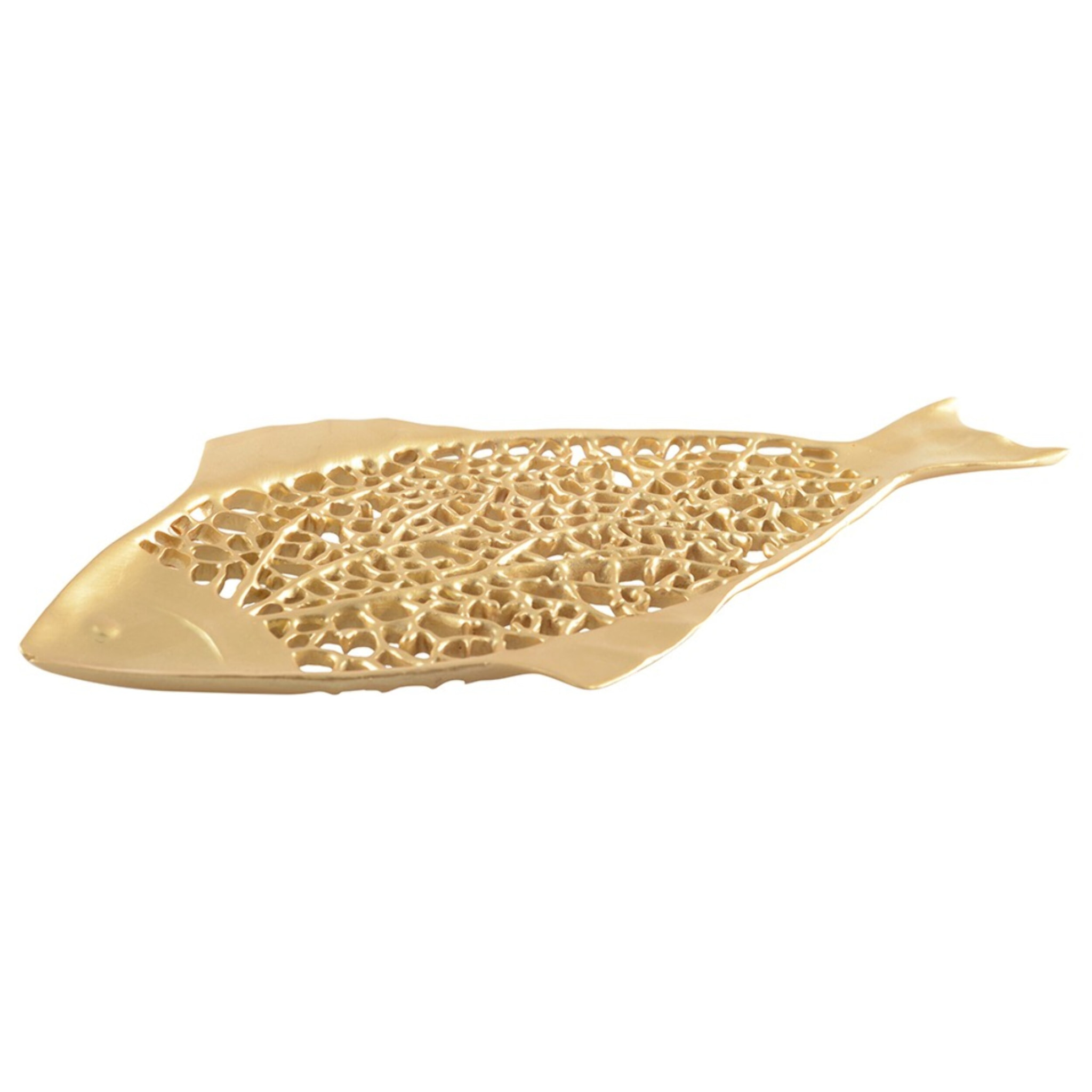 Coupe décorative poisson doré 38x18.5x1.5cm