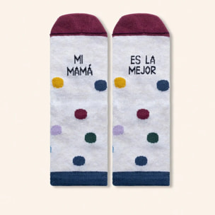Mini calcetines "Mi mamá es la mejor" talla 31-34