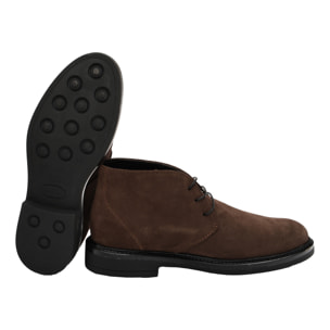 Polacchine stringate in camoscio