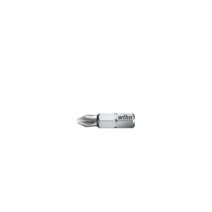 Embout standard Pozidriv 25 mm PZ2 x 25 - 20 pièces dans un coffret en plastique - WIHA - 36282