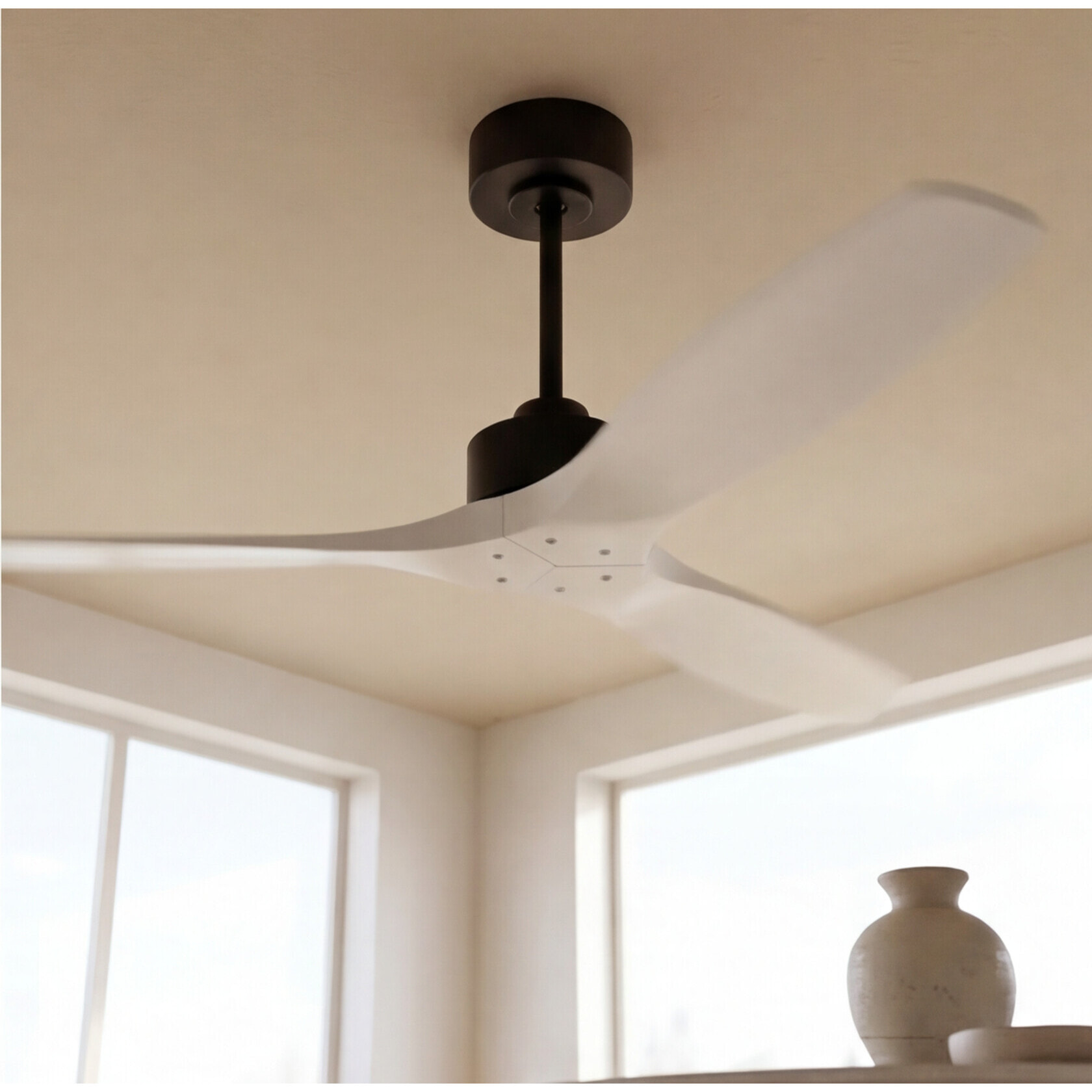 Forlight - Ventilador Stem Evo ø1320mm Acero Negro palas Blancas