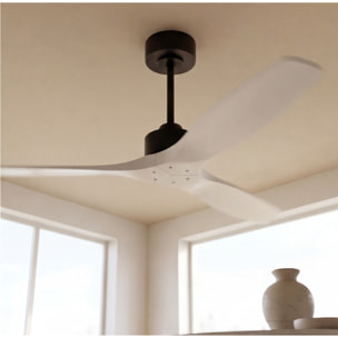 Forlight - Ventilador Stem Evo ø1320mm Acero Negro palas Blancas