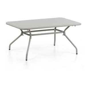 Set da giardino in acciaio con cuscini motivo floreale grigio - Daisy